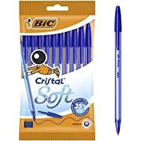 BIC Cristal Soft bolígrafos punta media (1-2 mm) - Azul- Blíster de 10 unidades (918532)